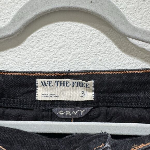 Free People x We The Free Crvy Mona High Rise Shorts In Midnight Black Sz 31 NEW - Picture 5 of 8